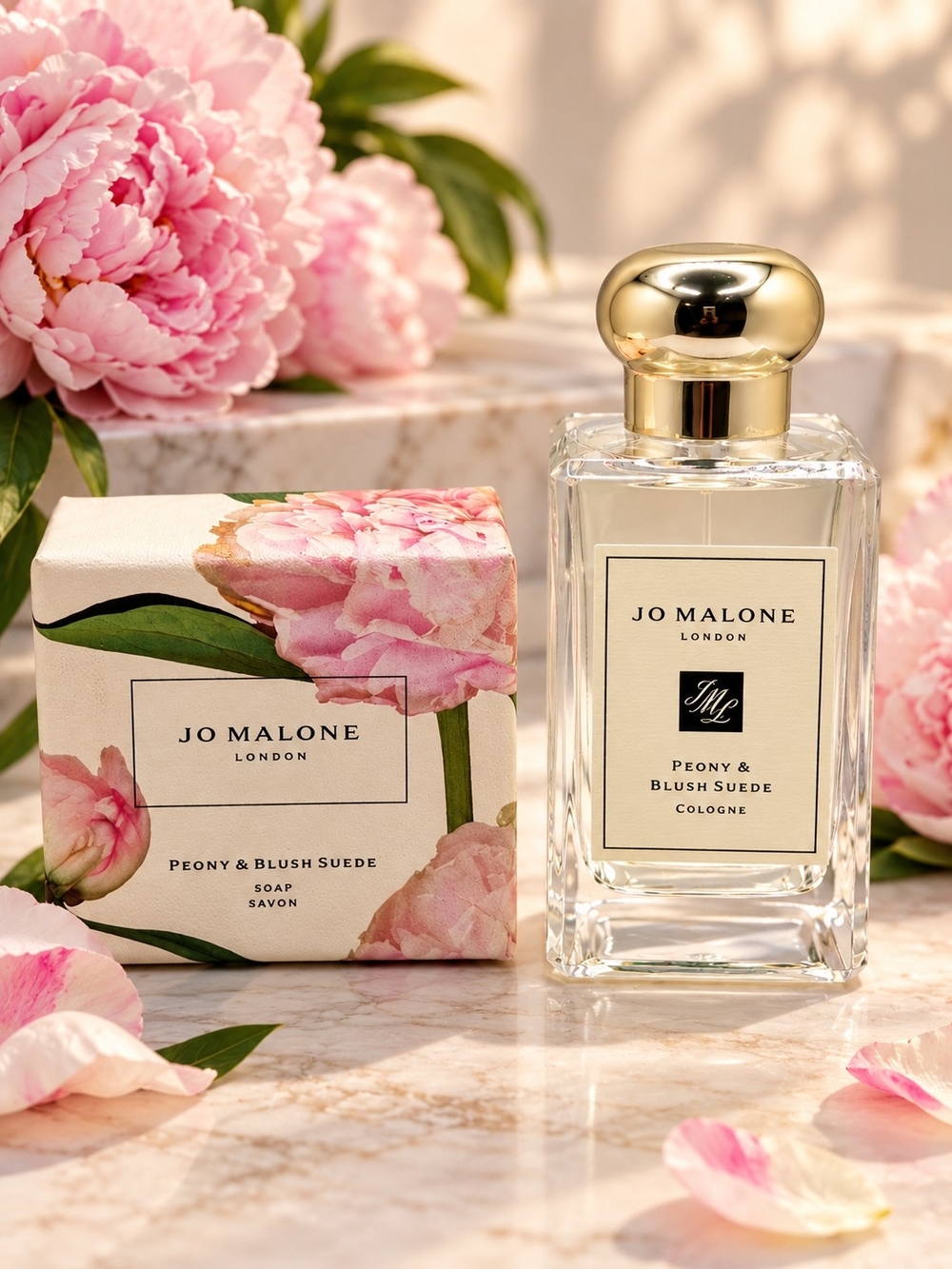 Jo Malone Peony & Blush Suede 100ml & Soap 100g Gift Set